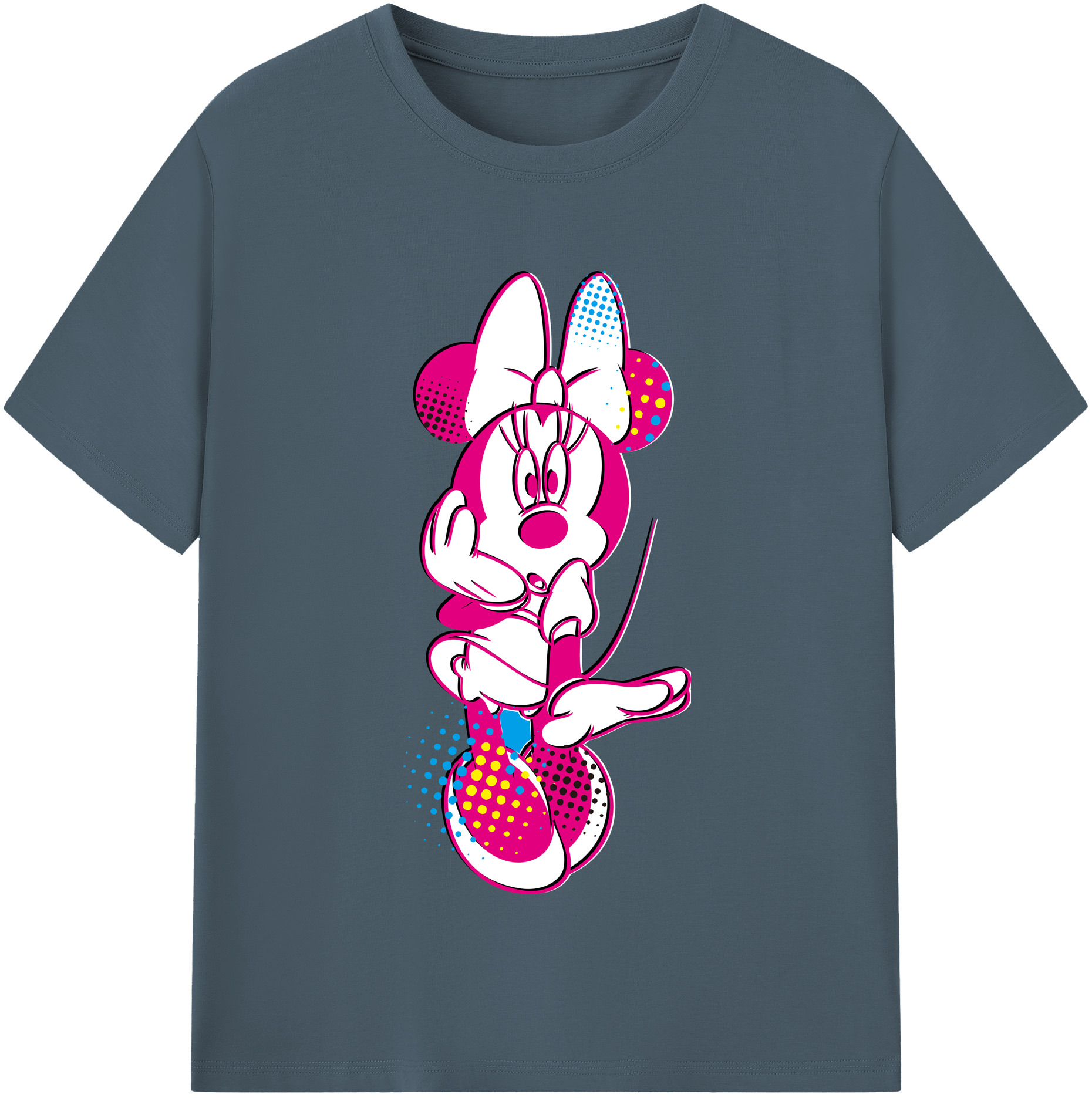（画像用） ミッキーマウス Mickey Mouse 綿100％半袖Tシャツ（フロントプリント）